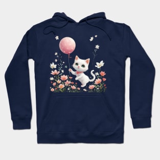 Kitten's Balloon Garden Hoodie